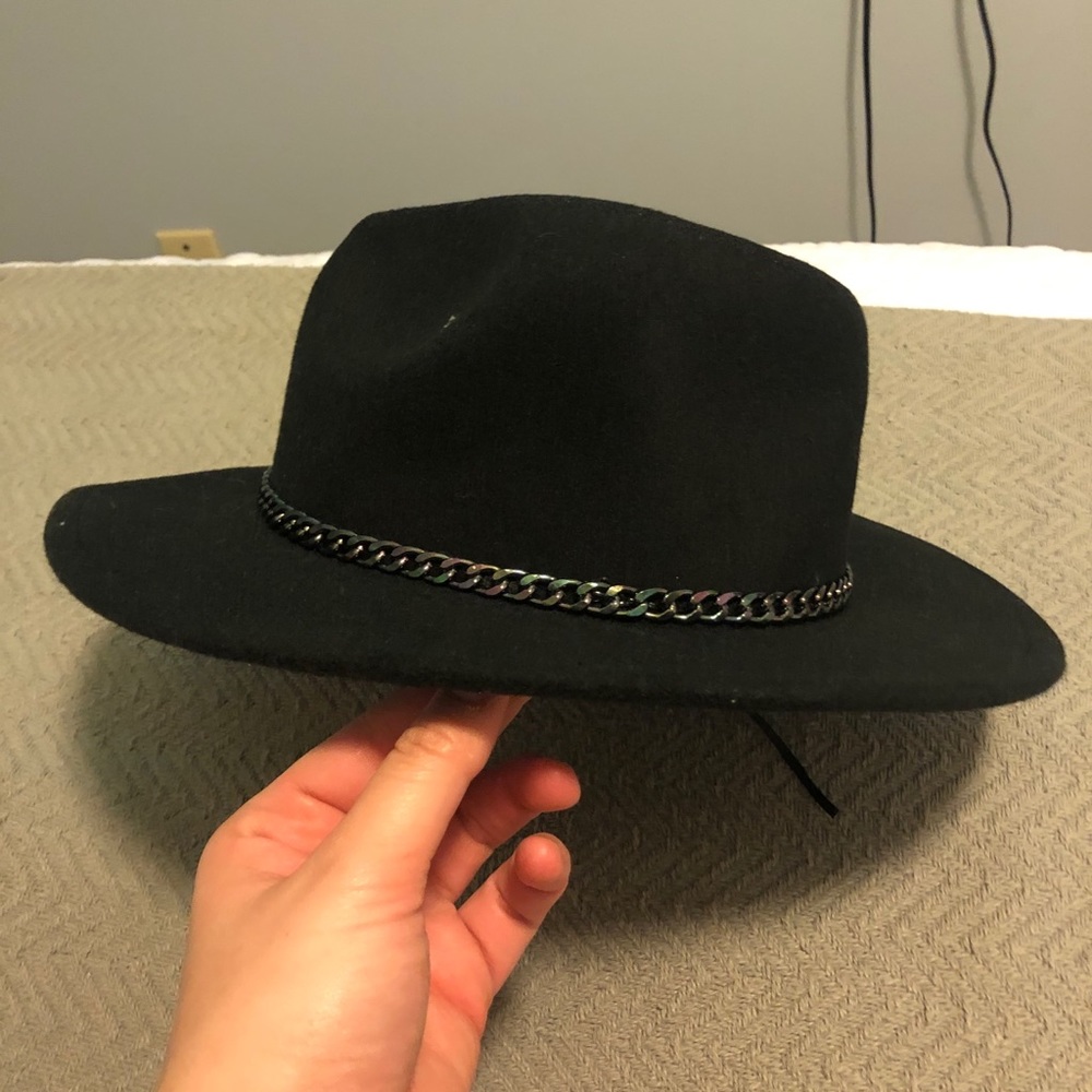 Black suede hat
